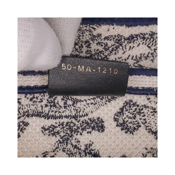 Pre Loved Dior Canvas Embroidered Toile de Jouy Saddle Bag Women Blue Shoulder - Picture 6 of 8